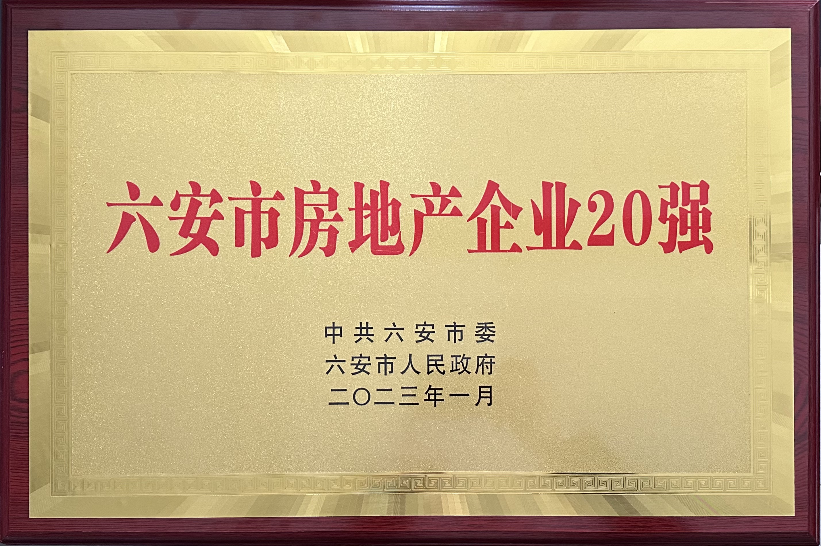 六安市房地产企业20强