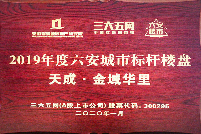 2019年度六安城市标杆楼盘